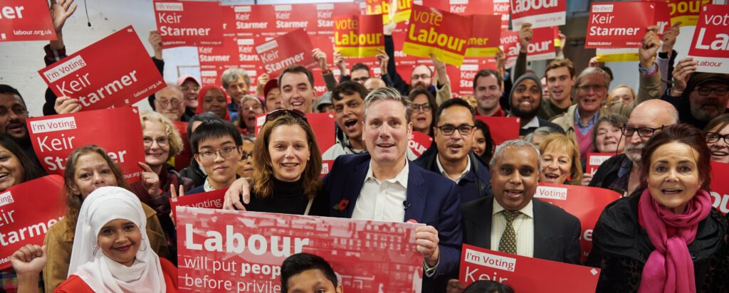 Keir Starmer with Labour supporters