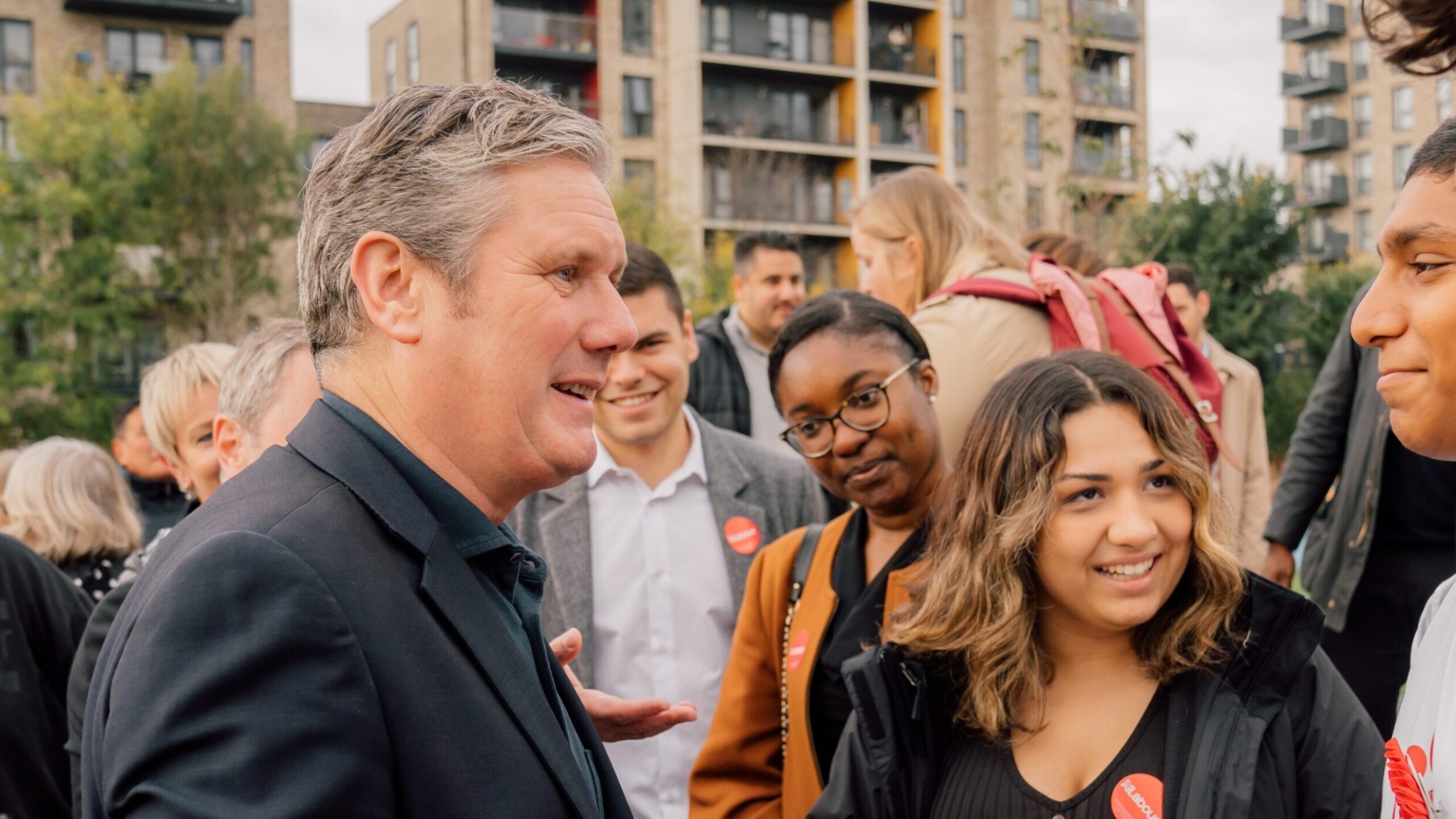 Keir Starmer with Labour supporters