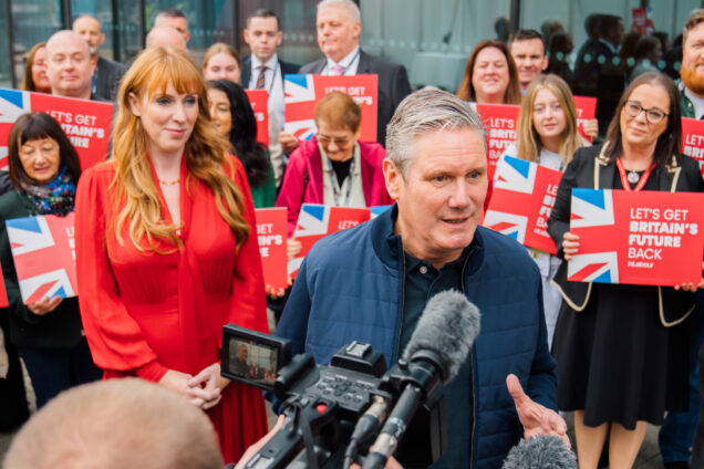 Keir Starmer and Angela Rayner arriving at Labour conference 2023