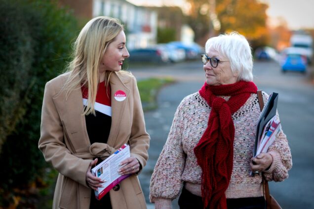 Wellingborough candidate Gen Kitchen campaigning