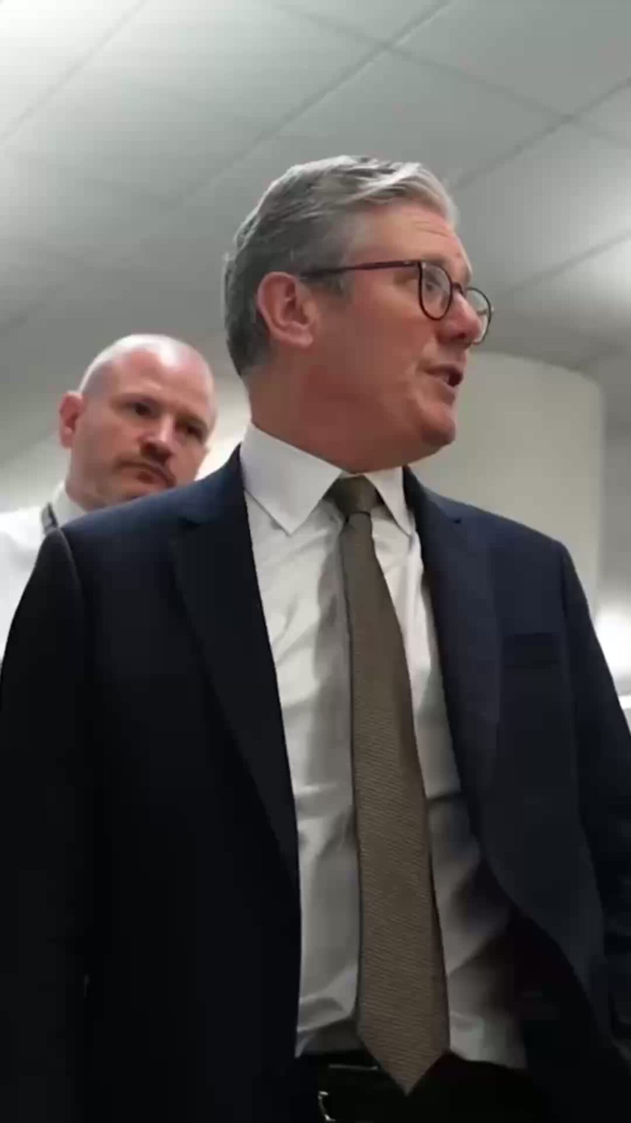 Prime Minister Keir Starmer meeting Border Security Command staff