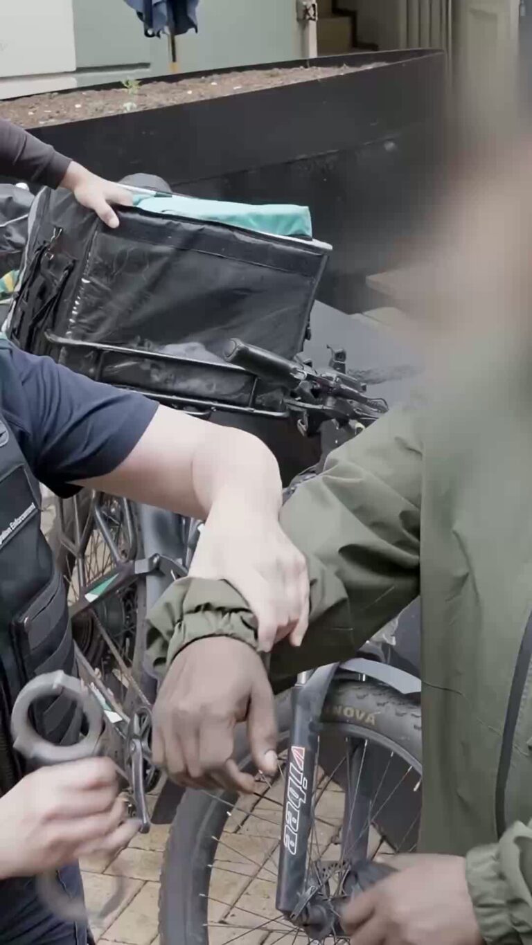 A photo of someone being arrested