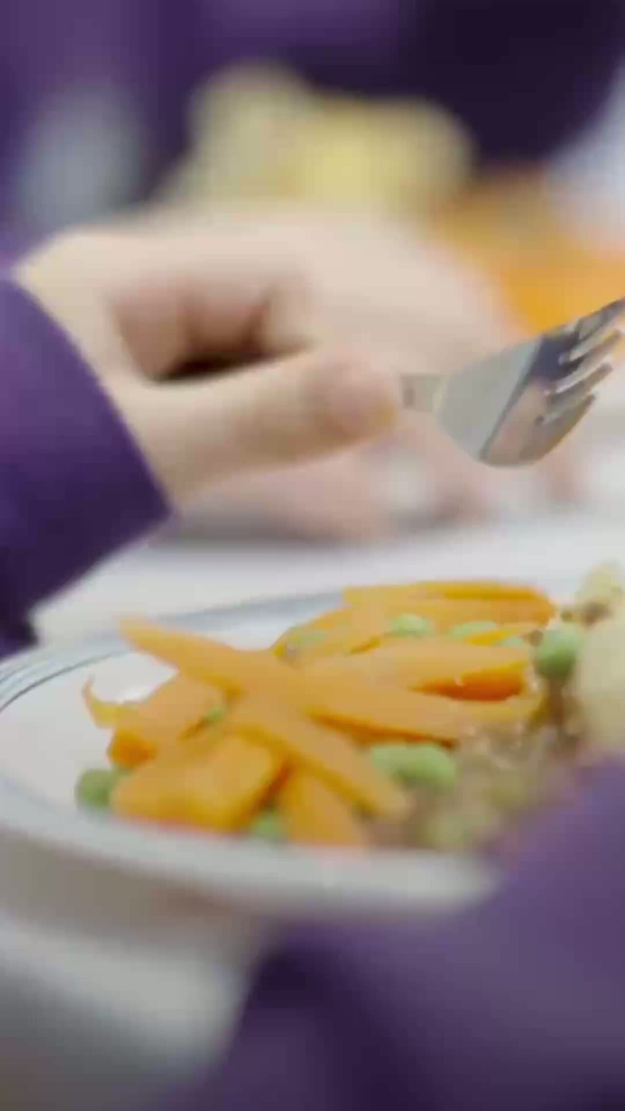 A school child eating a school meal