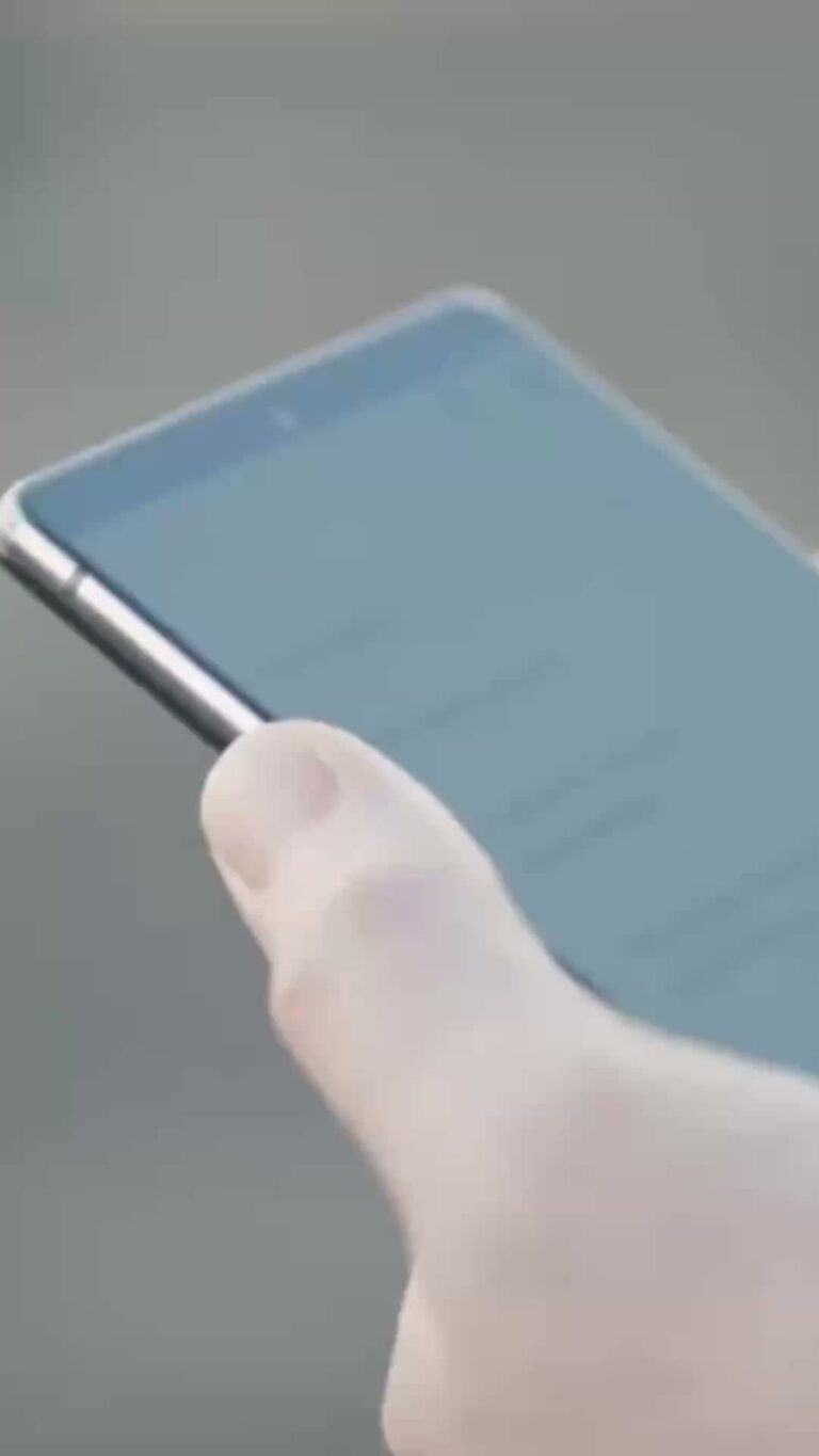Someone using a smartphone