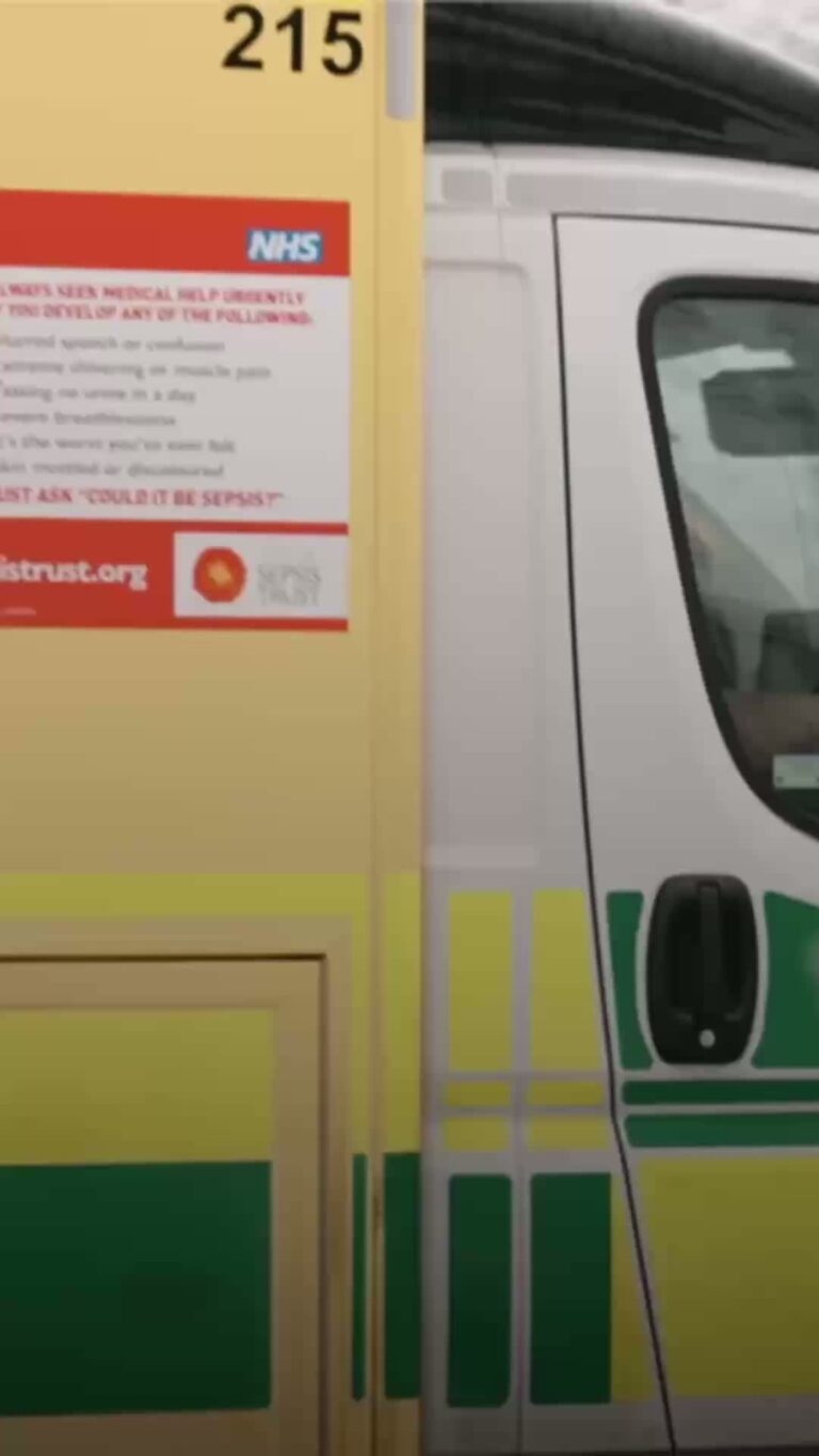 The side of an ambulance