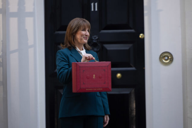 The Chancellor of the Exchequer leaves Downing Street to deliver the Budget