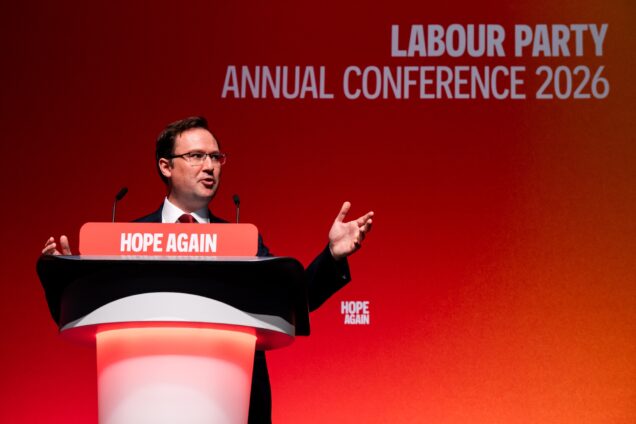Alex Norris speaking at Labour Party Conference 2026