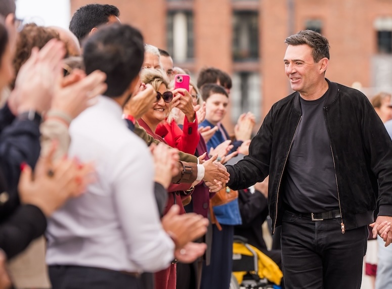 Andy Burnham arrives at Labour Party conference