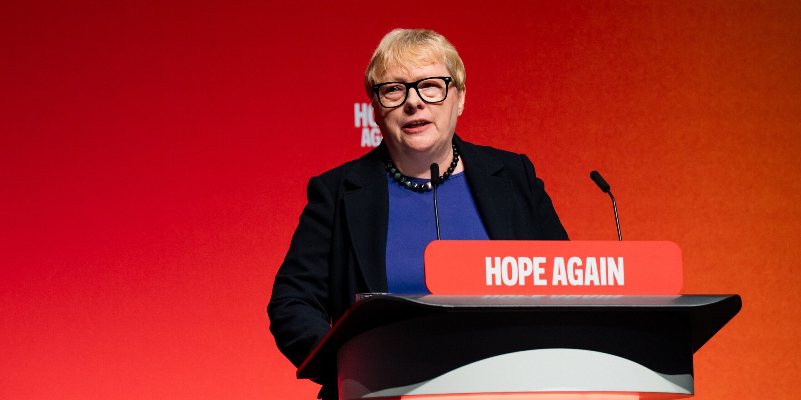 Angela Eagle speaking at Labour Party conference 2026